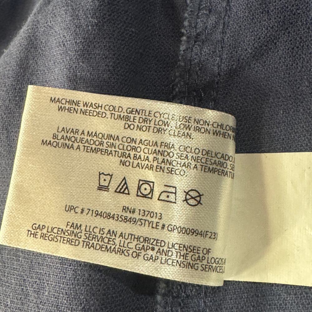 GAP XX-Large Twill Jogger Pants Pockets Zip-Fly Cuffed Hi-Rise Blue Indigo New - Picture 10 of 10